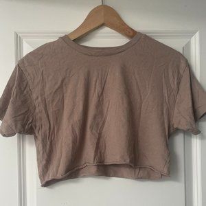 Garage Cropped Brown T-Shirt